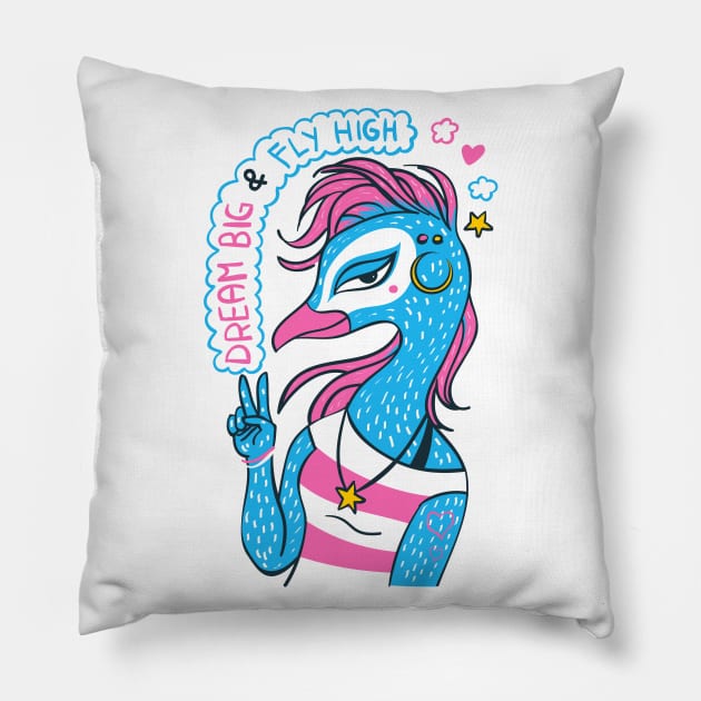 Dream Big & Fly High Pillow by Marina BH