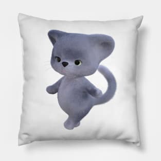 Russian Blue Kitten Pillow