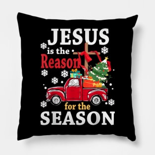 Christian Jesus The Reason Xmas Holiday Season Christmas Pillow