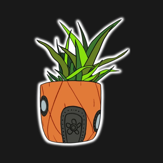 SpongeBobs House Planter by Bite Back Sticker Co.