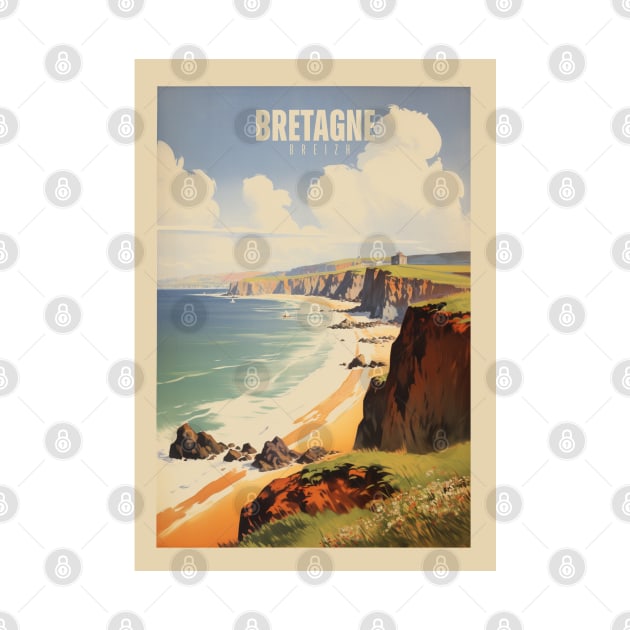 Bretagne - Affiche Vintage - Breton - Bzh - Breizh by Labonneepoque