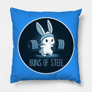 Buns Of Steel - Cute Funny Bunny Rabbit Gym Workout Lover Pillow