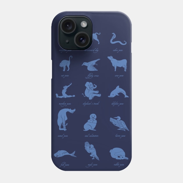 Animal Yogis_Blue Phone Case by kellabell9