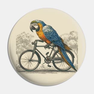 McCaw Parrot on a bicycle Pin