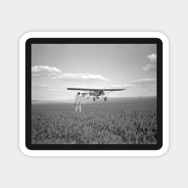 Crop Duster, 1938. Vintage Photo Magnet by historyphoto