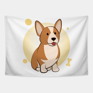 Cute corgi cartoon Tapestry