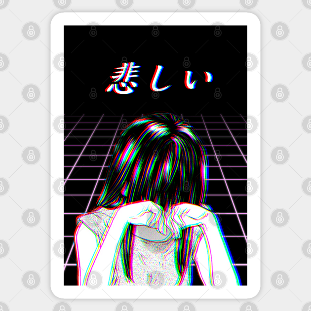 Sad Vhs Background Sad Japanese Anime Aesthetic Anime Sticker Teepublic Uk Within the sadpeople group, there are sadbois and sadgirls. teepublic
