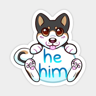 Doggy Pronouns - He/Him Magnet