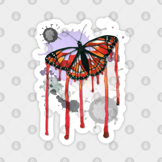 Leaking butterfly Magnet by Bwiselizzy