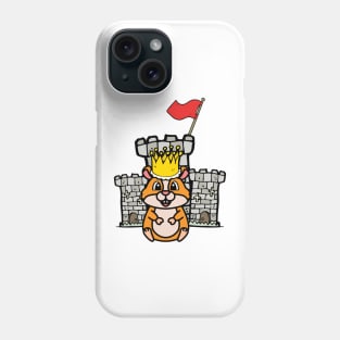 Cute orange hamster is king of the castle Phone Case