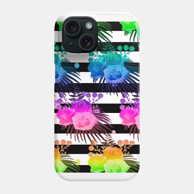 Neon Floral Neck Gator Neon Roses Phone Case by DANPUBLIC