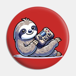 Sloth gamer Pin