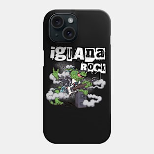 Iguana Rock Cartoon Lizard Rocker Phone Case