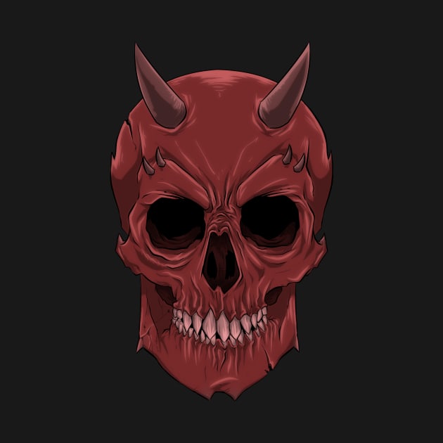 Devil Skull by richardsimpsonart