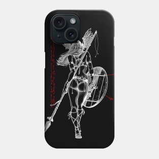 Valkyrie of Ravens (Negative) Phone Case