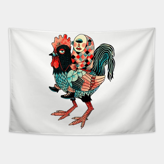 Chicken Polo Tapestry by MartinKrusche