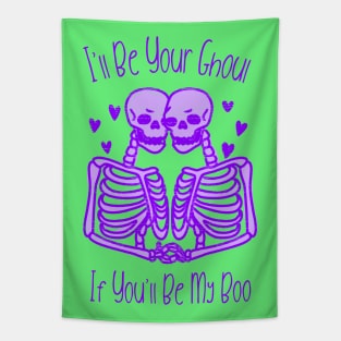 “I’ll Be Your Ghoul If You’ll Be My Boo” Skeletons in Love Tapestry