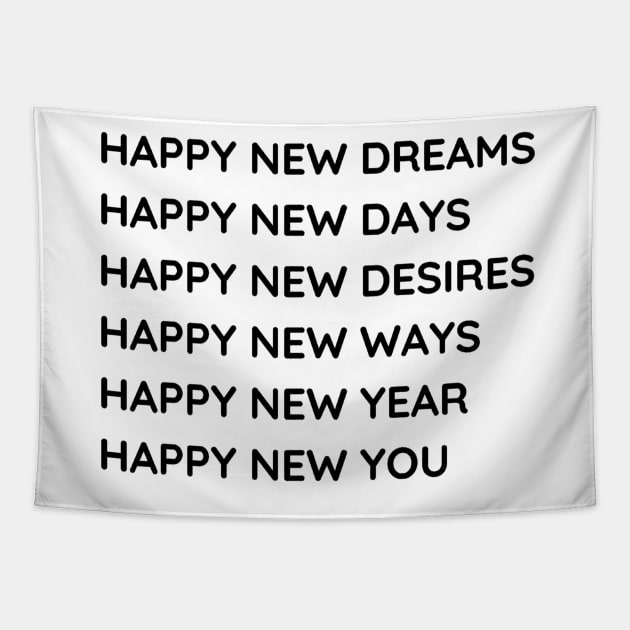 Happy New Year Quotes Tapestry by Trendy-Now