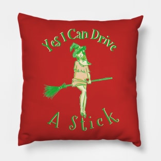 Cute Upbeat Pun Halloween Witch Pillow