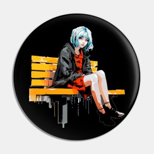 Bench Girl Pin