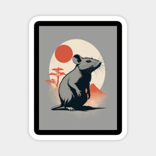 Rat 4 - Japanese Old Vintage Magnet