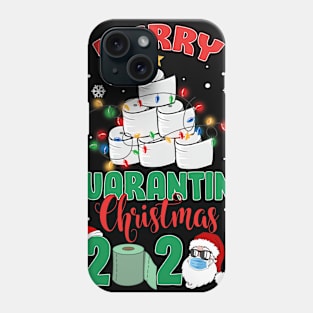 Santa's Wearing His Face mask & Tree Light Pine Toilet Paper Snowflake Merry Quarantine Christmas 2020 Funny Phone Case