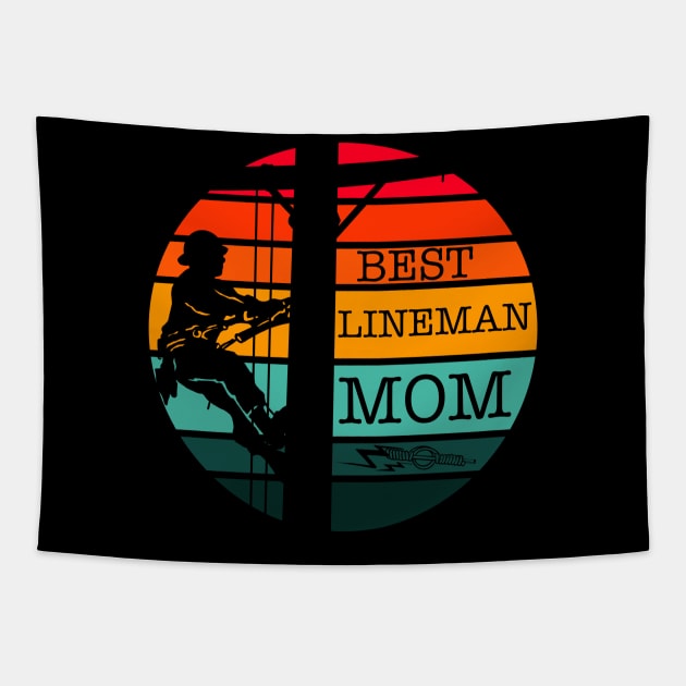 Best lineman mom Tapestry by Arnond