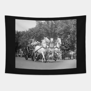 Fire Department Horses, 1925. Vintage Photo Tapestry