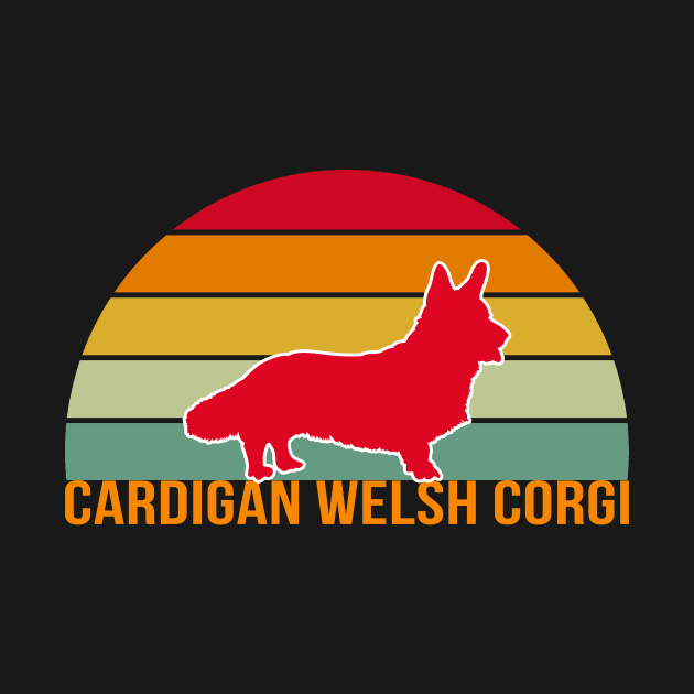 Cardigan Welsh Corgi Vintage Silhouette by khoula252018