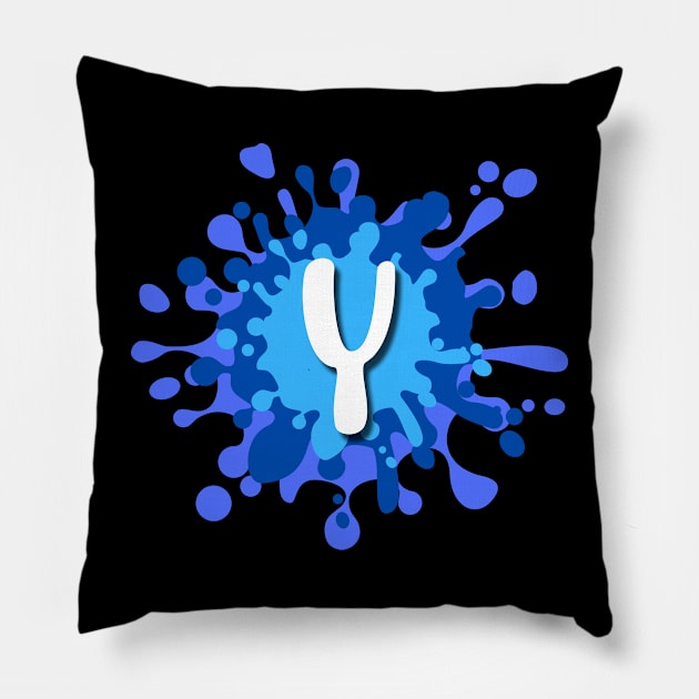 Letter Y Pillow by HiCuteVision