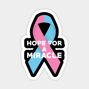 Hope For A Miracle Pink Blue Ribbon Magnet