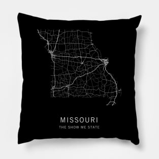 Missouri State Road Map Pillow