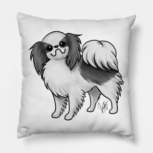 Dog - Japanese Chin - Black and White Pillow