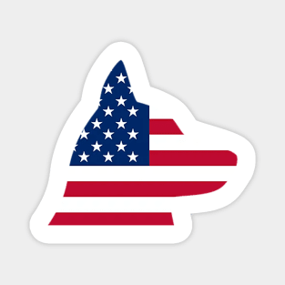 Flag-Dog Silhouette Magnet