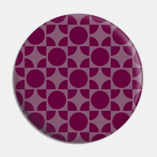 Tyrian Purple Around The World Patchwork Pattern Pin