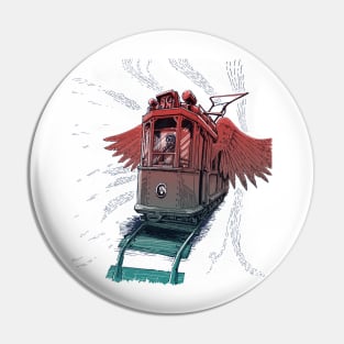 winged tram Pin