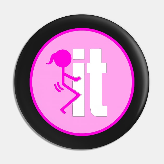 F IT Sticker Pink - Woman Pin by  The best hard hat stickers 