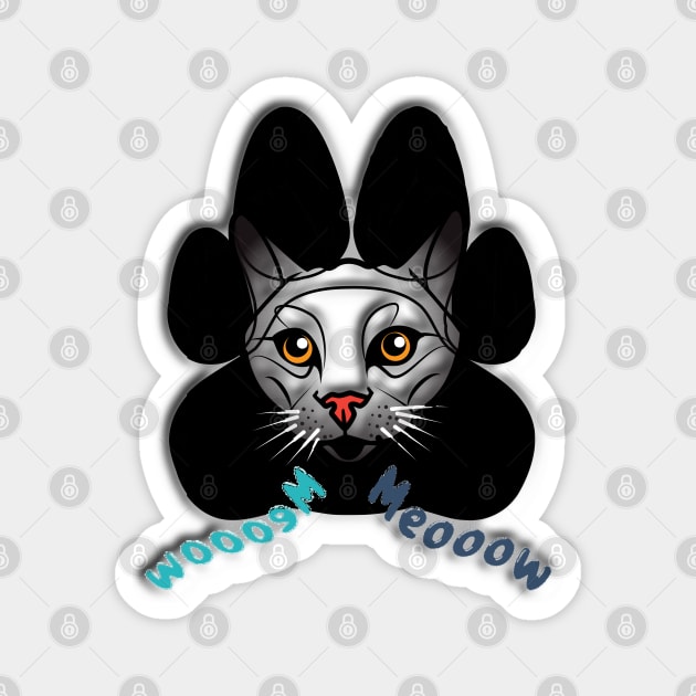 Cat Meoow, Meooow Magnet by Designs4-ALL