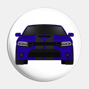 Charger Scat Indigo-blue + black stripes Pin