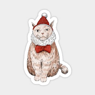 Christmas Cat Magnet