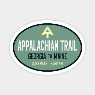 Appalachian Trail - Georgia to Main - Green Oval Magnet