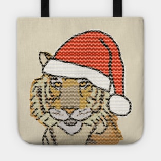 Big Cats Knitted Tiger Christmas Santa Hat Tote