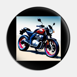 Vintage Sportbike Motorcycle Art Pin