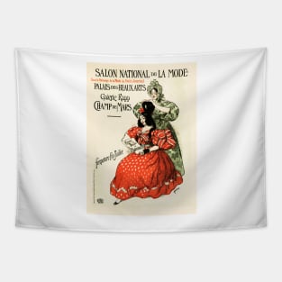 SALON NATIONAL DE LA MODE Vintage French Fashion Show Exhibition Advertisement Art Tapestry