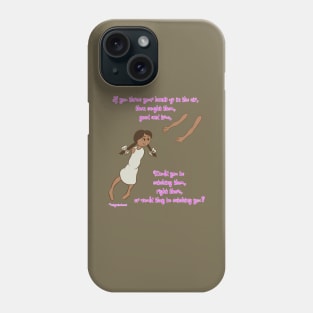 Throw your hands up - mid complexion, white dress Phone Case