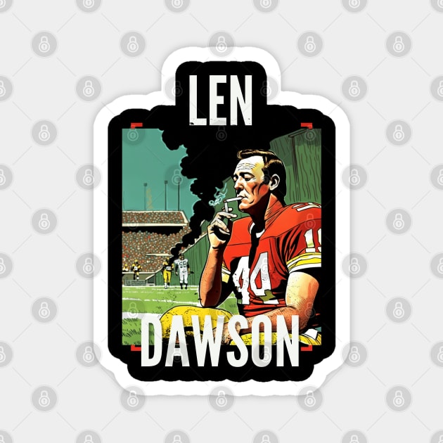 Len Dawson Halftime smoke cigarettes , Kansas city chiefs Magnet by Nasromaystro