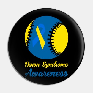 Down Syndrome Awareness Baseball Player Gift Pin