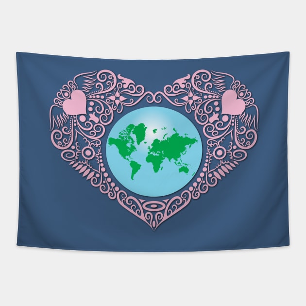 Love Earth Tapestry by tsign703