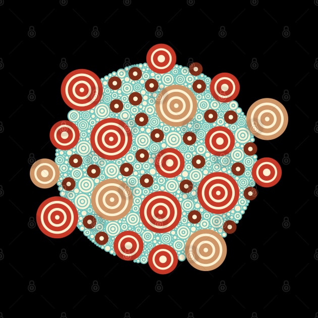 Aztec Warrior Pattern Burst v1 Circle Design by pbdotman