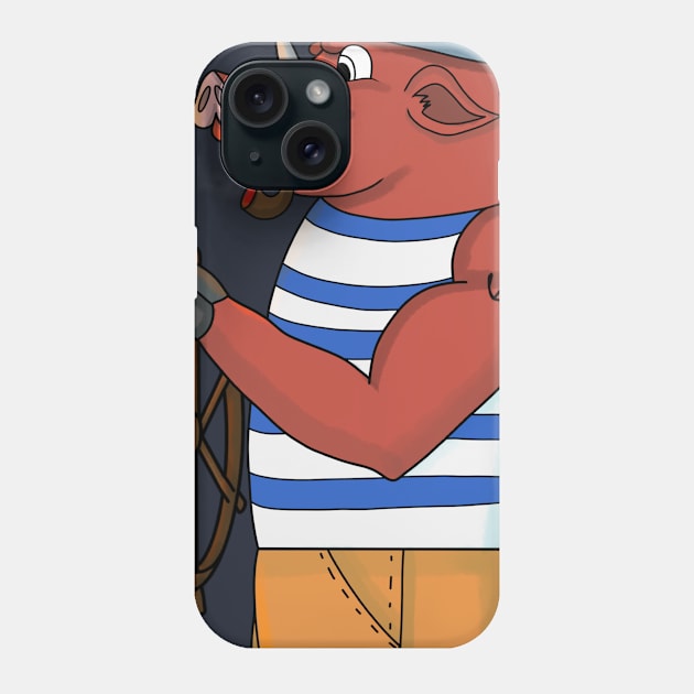 Sailor Boar Phone Case by Vlad.S. Art Studio